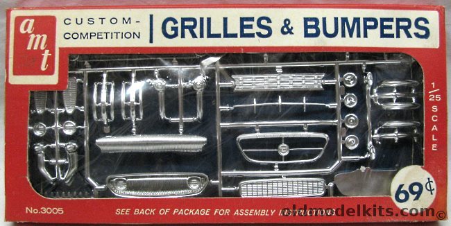 AMT 1/25 Grilles and Bumpers - Custom and Competition, 3005 plastic model kit